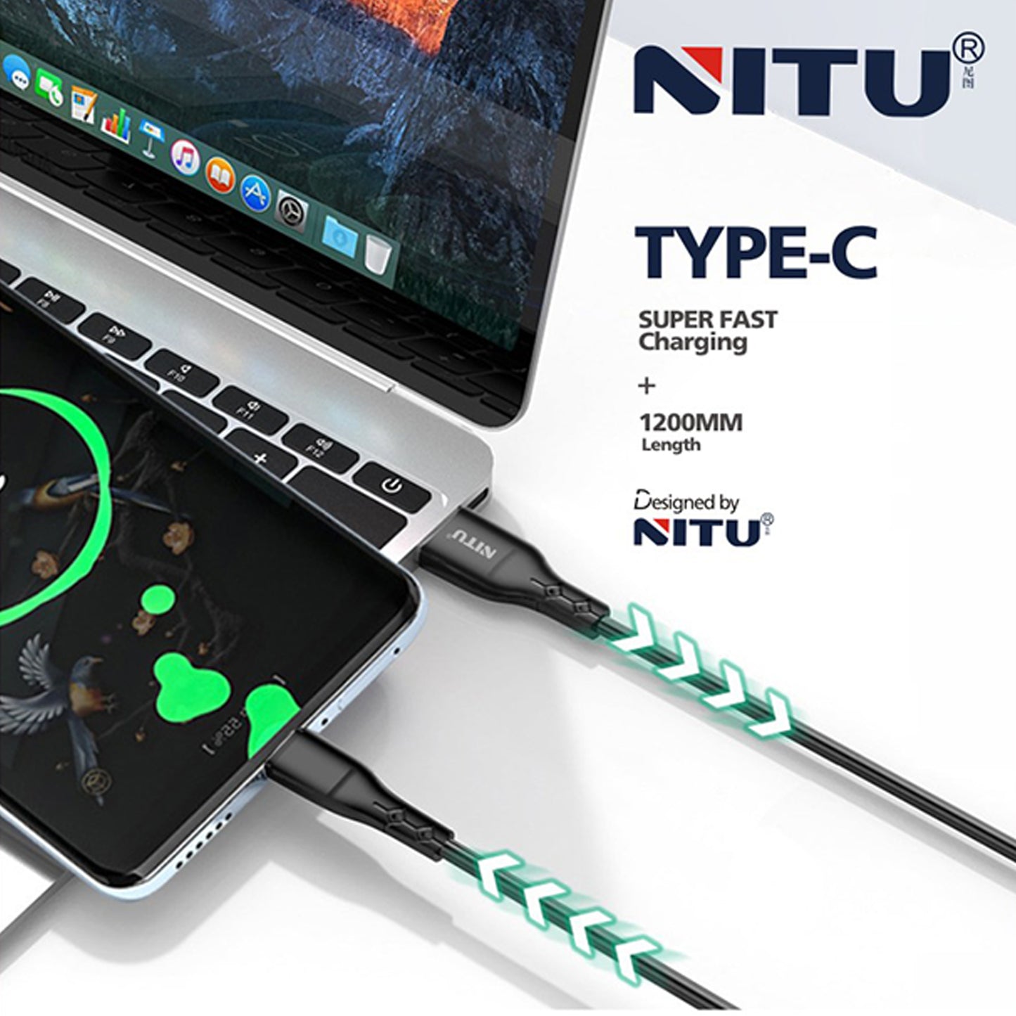 USB To Type C Data Cable 1.2meter