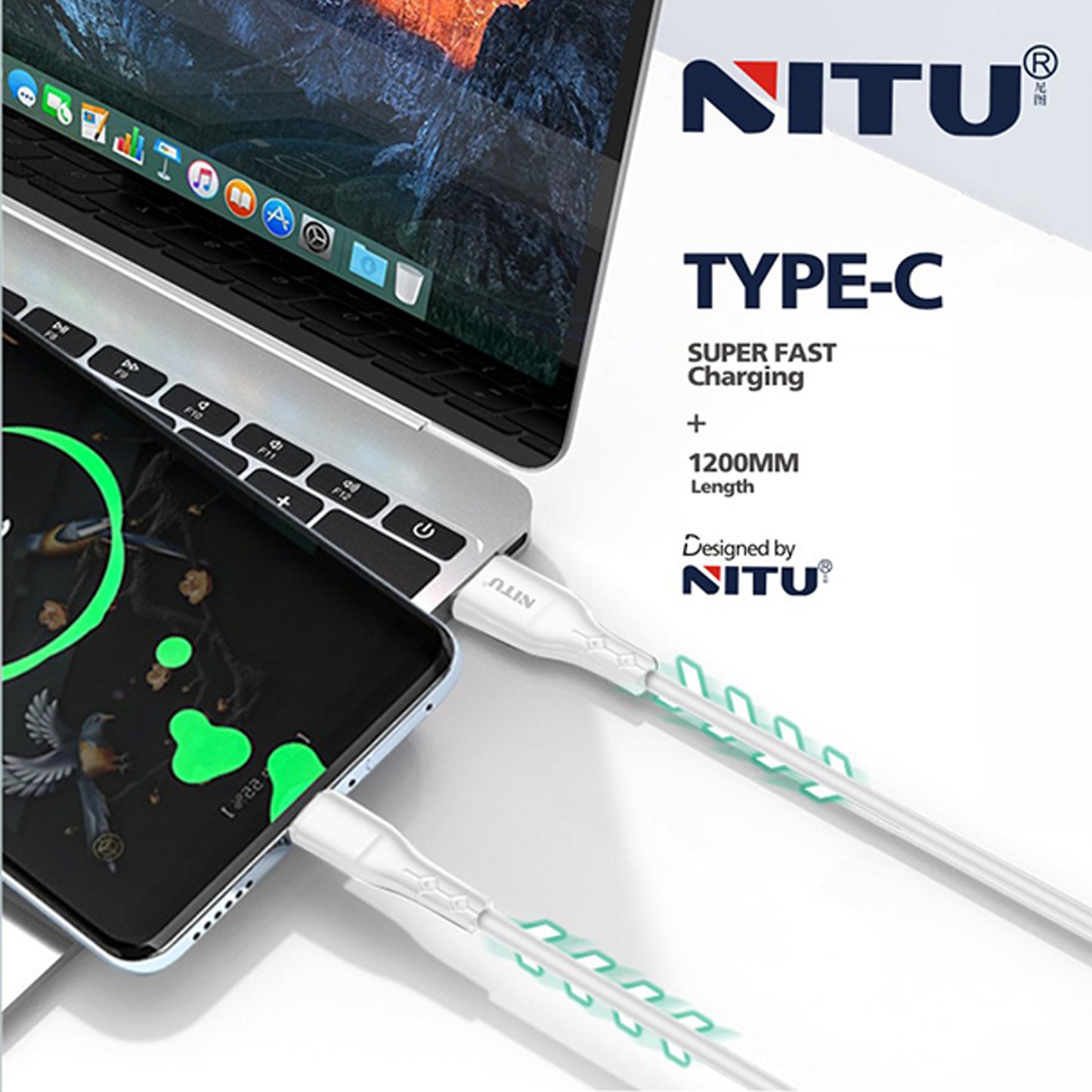 USB To Type C Data Cable 1.2meter