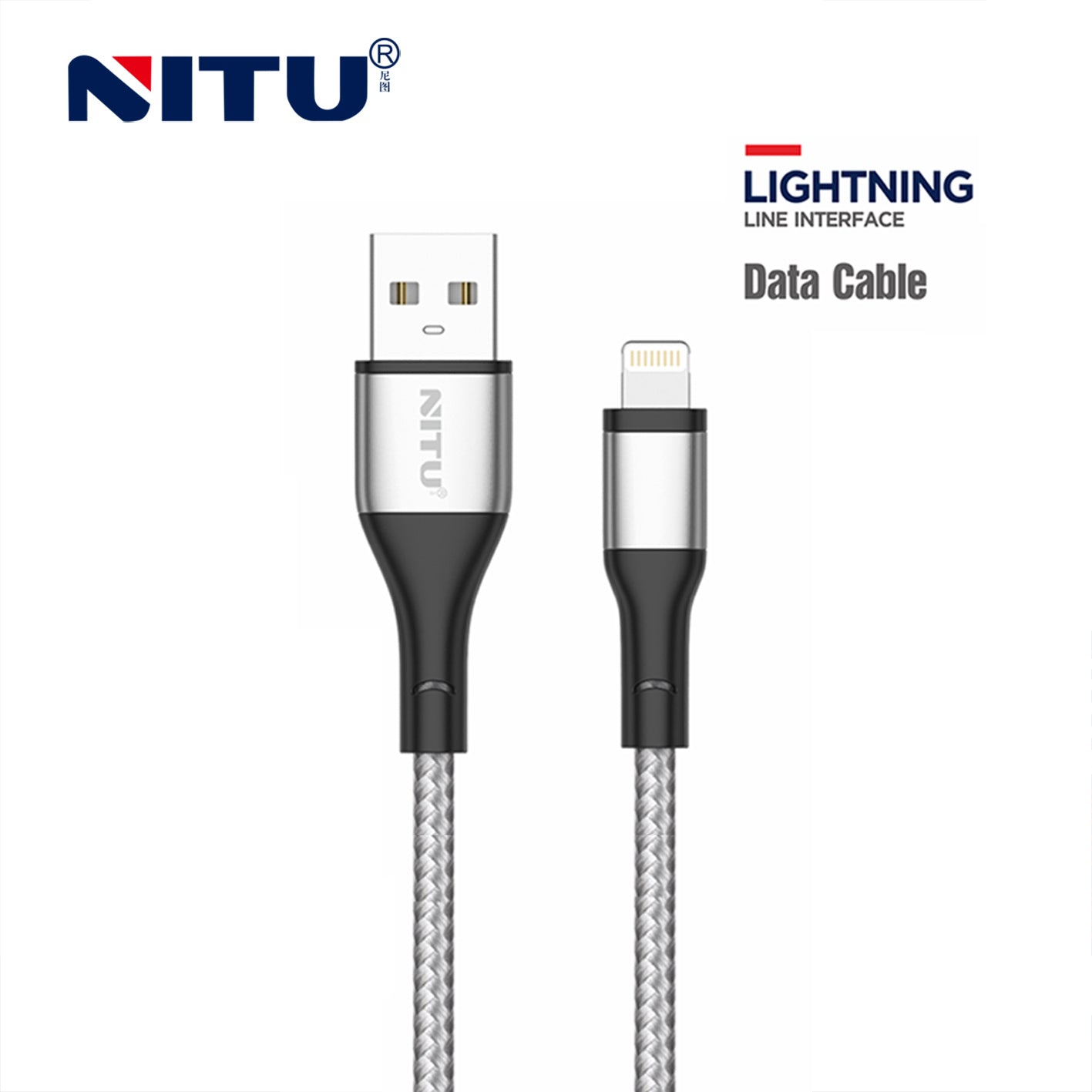 USB to Lightning Data Cable 2 meter Braided Jacket
