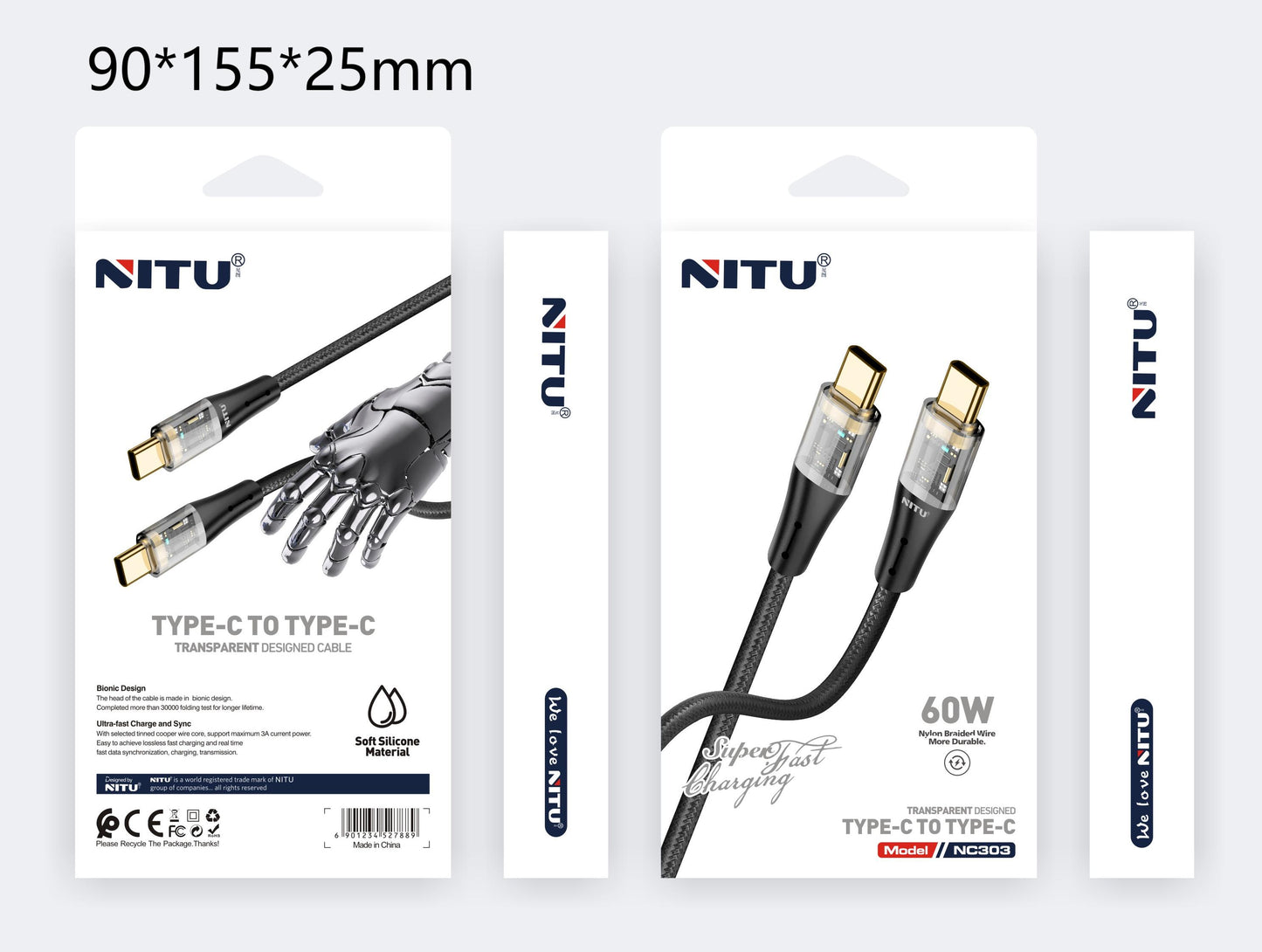 Type C To Type C 60W Super Fast Charging Data Cable