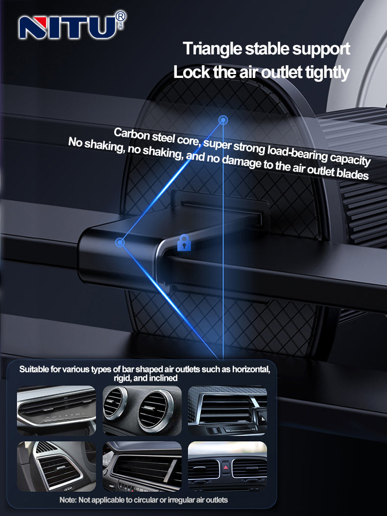 Car-vent Phone Holder Strong Magnetic Attraction 15W Wireless Charging