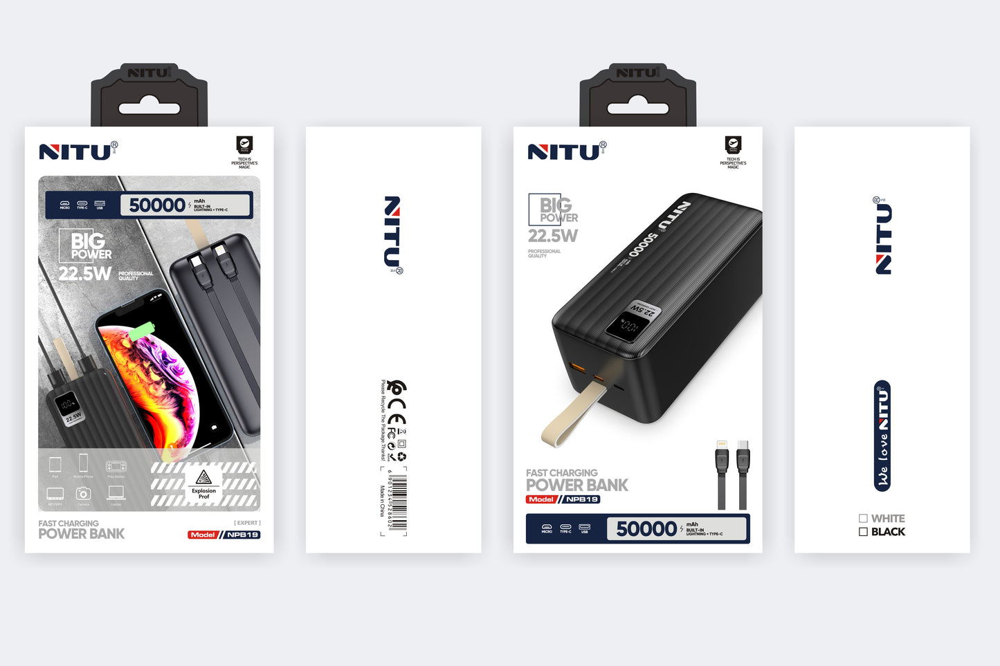 Power bank, fast charging, 22.5W, 50000mAh