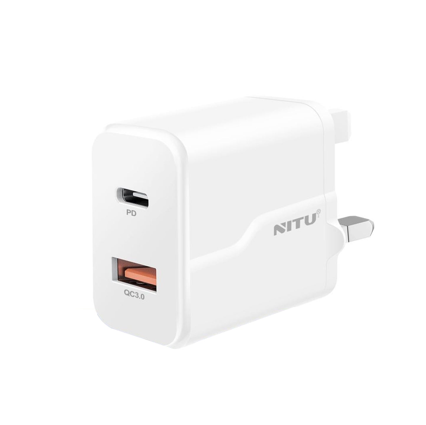 Charger Adapter UK Plug PD+QC3.0,,With C-C Charging Cable