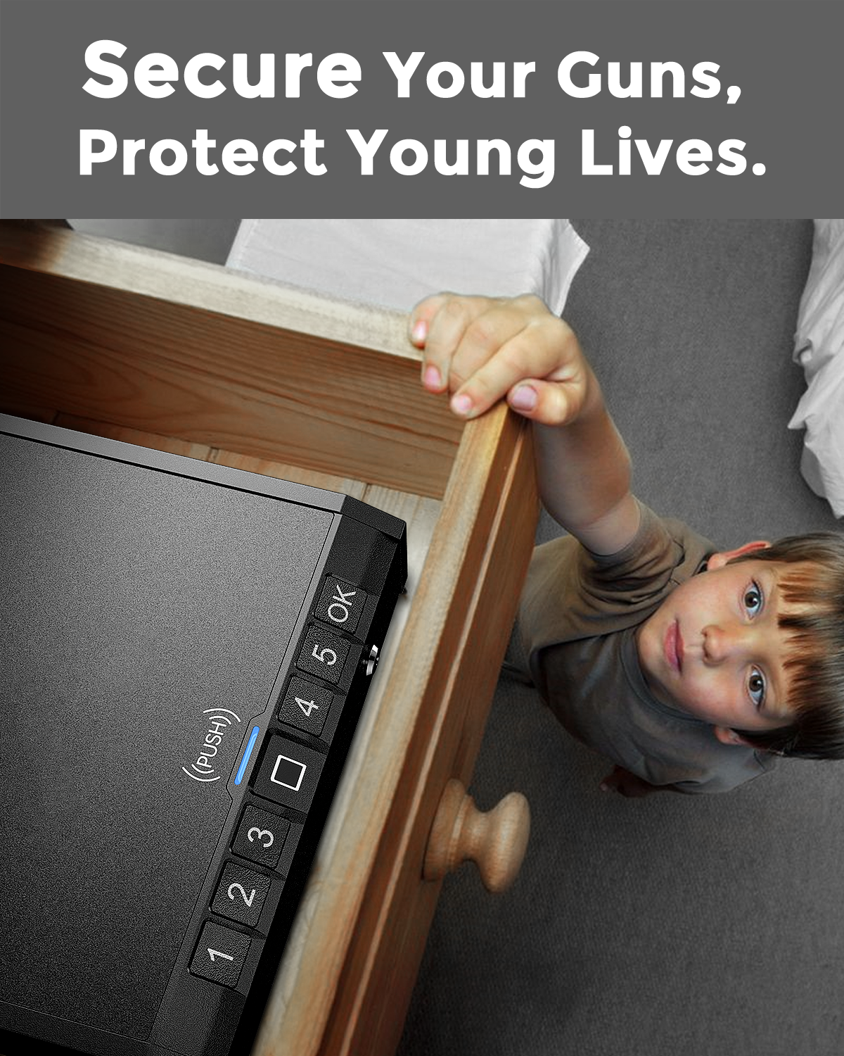 Biometric Gun Safe For Pistols,Rifles,Finger Print Access