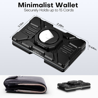 Heavy Duty Mens Airtag Wallet RFID Blocking Magnetic Phone Wallet Stand,Red