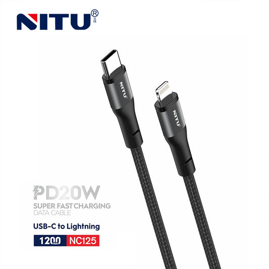 USB To Lightning Cable Fast Charging 1.2meter Braided Jacket