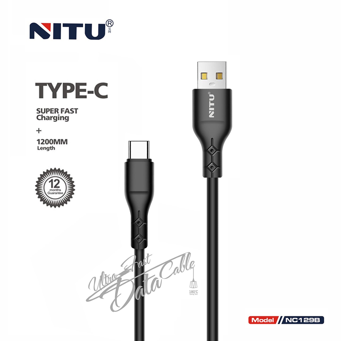 USB To Type C Data Cable 1.2meter