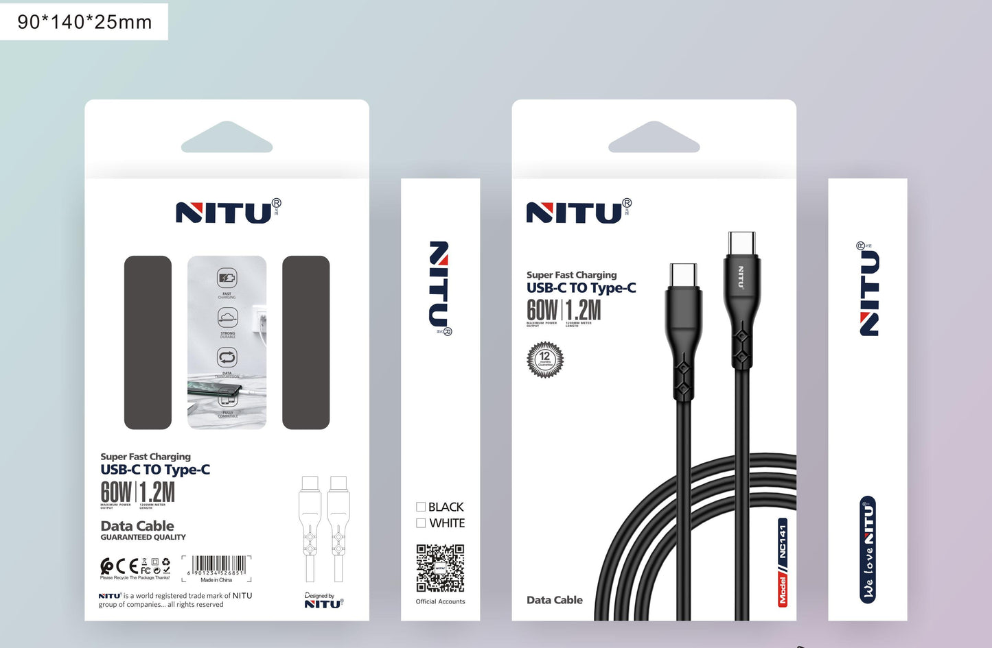 USB C To USB C 60W Fast Charging Cable