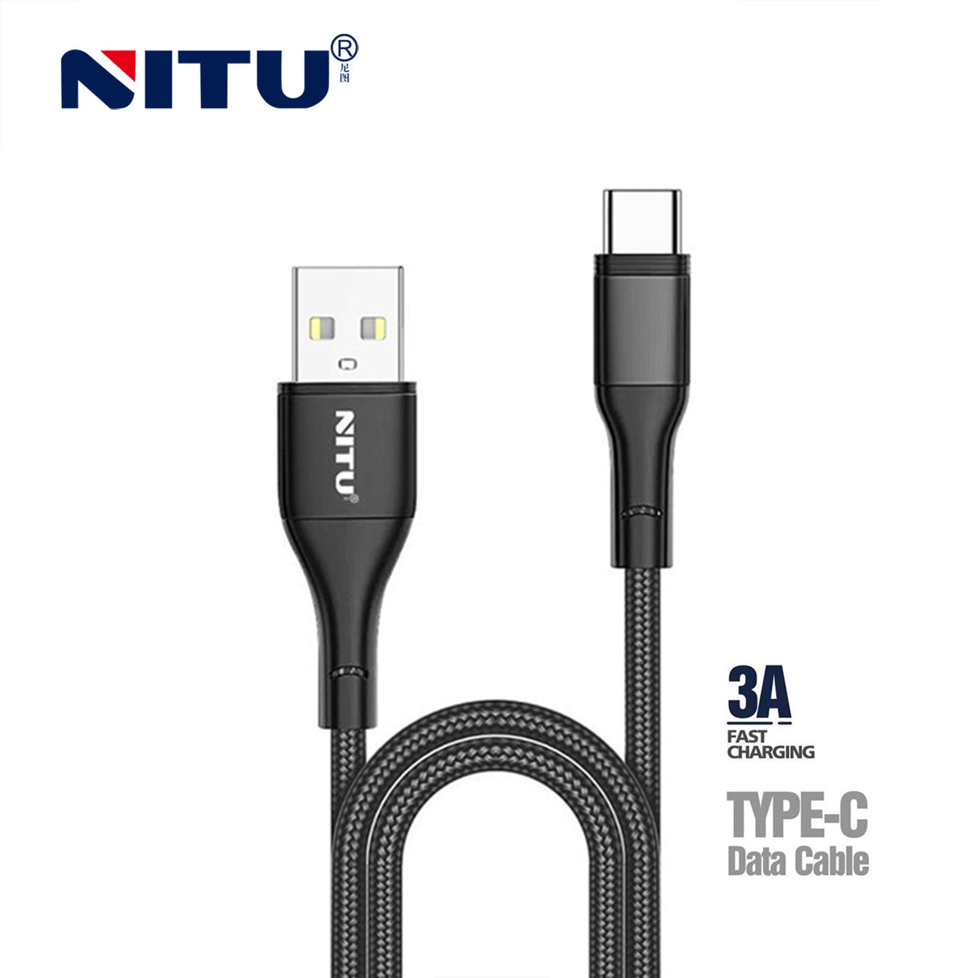 USB to Type C 3A Data Cable Fast Charging 2meter