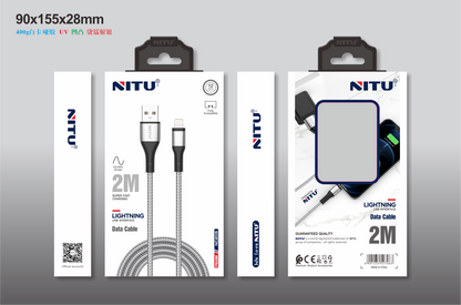 USB to Lightning  Data Cable 2 meter Braided Jacket