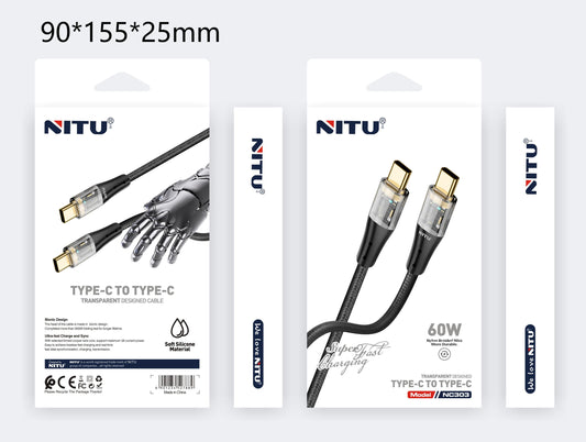 Type C To Type C 60W Super Fast Charging Data Cable