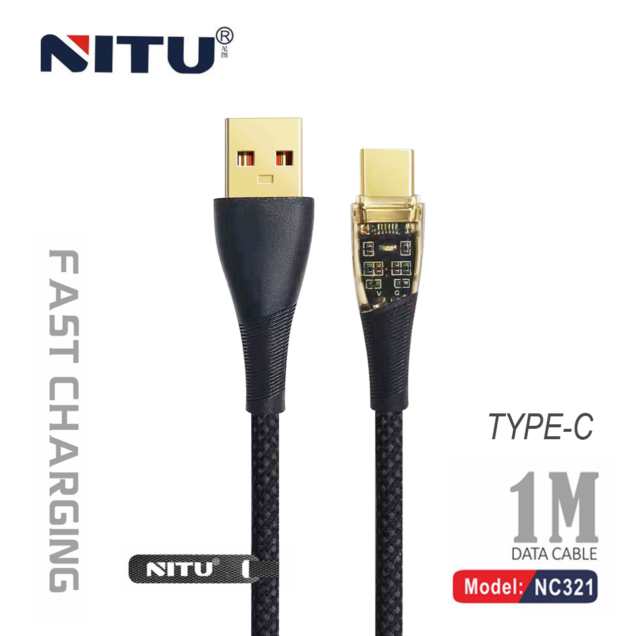 USB To Lightning Data Cable Nylon Braided 1M