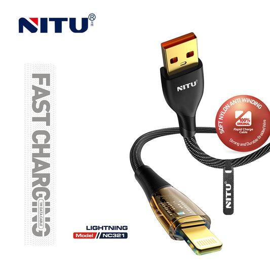 USB To Lightning Data Cable Nylon Braided 1M