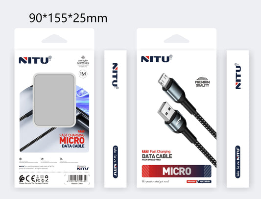 USB To Micro Fast Charging Data Cable,Nylon Braided