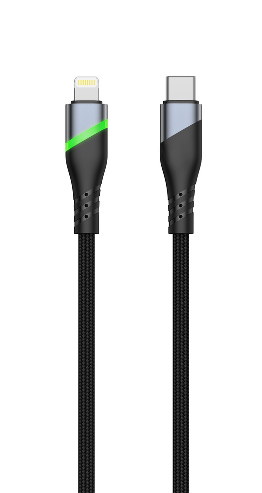 27W PD Cable Type C To 8Pin Fast Charging,Nylon Braided