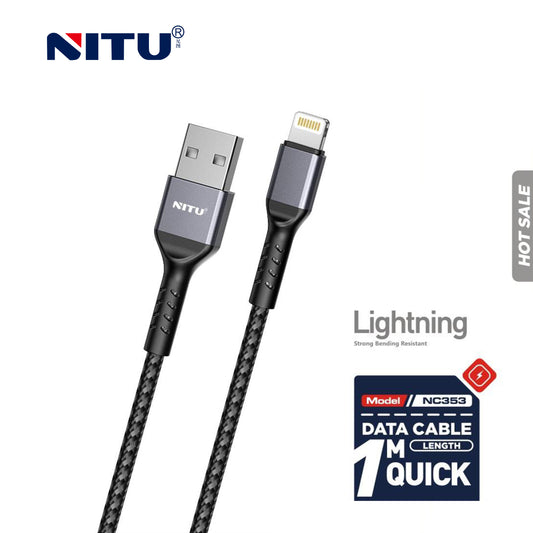 Metal Shell USB To 8pin  Data Cable Fast Charging 1m,nylon Braided