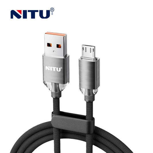 Metal Shell USB To Micro  Data Cable Fast Charging 1m,nylon Braided