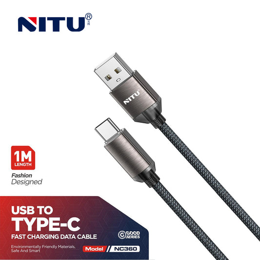 Metal Shell USB To Type C  Data Cable ,1m,nylon Braided