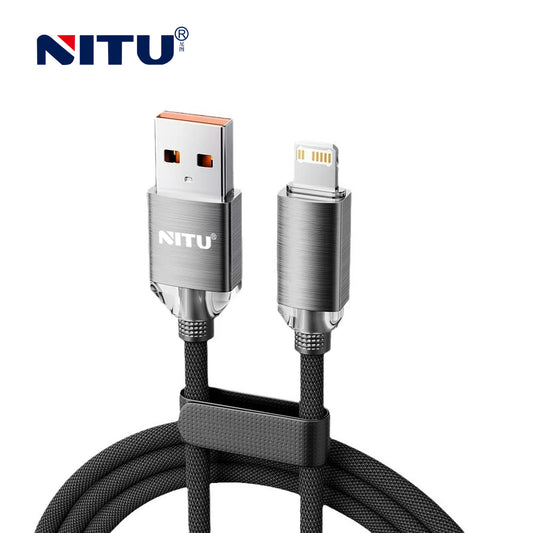 Metal Shell USB To 8pin  Data Cable ,1m,nylon Braided