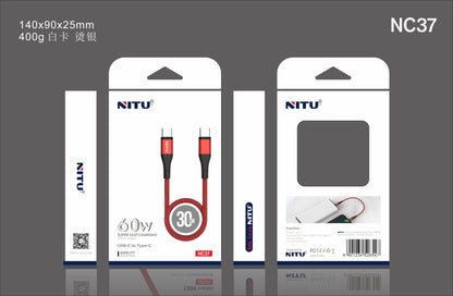 Type C To Type C 60W Super Fast Charging Cable-30CM