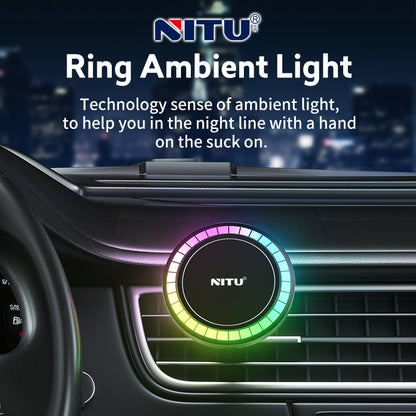 Car-vent Phone Holder Strong Magnetic Attraction 15W Wireless Charging With RGB Light