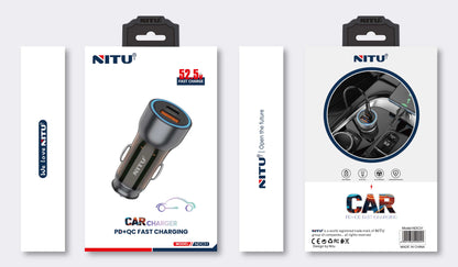 Car Charger Fast Charging PD30W+USB QC22.5W Ports 52.5W