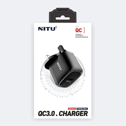 Wall charger UK Plug Single USB QC3.0 18W