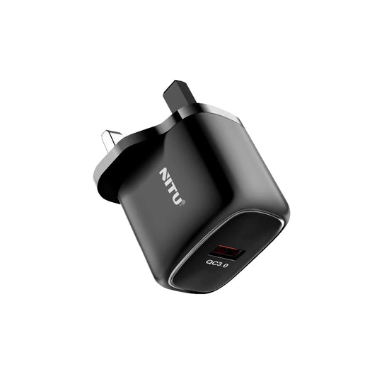 Wall charger UK Plug Single USB QC3.0 18W
