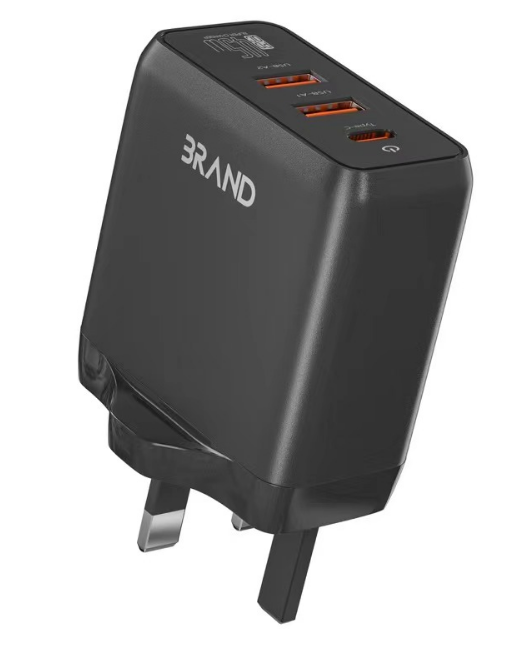 OEM Charger Adapter UK Plug PD20W+Dual QC3.0 Fast Charger,45W